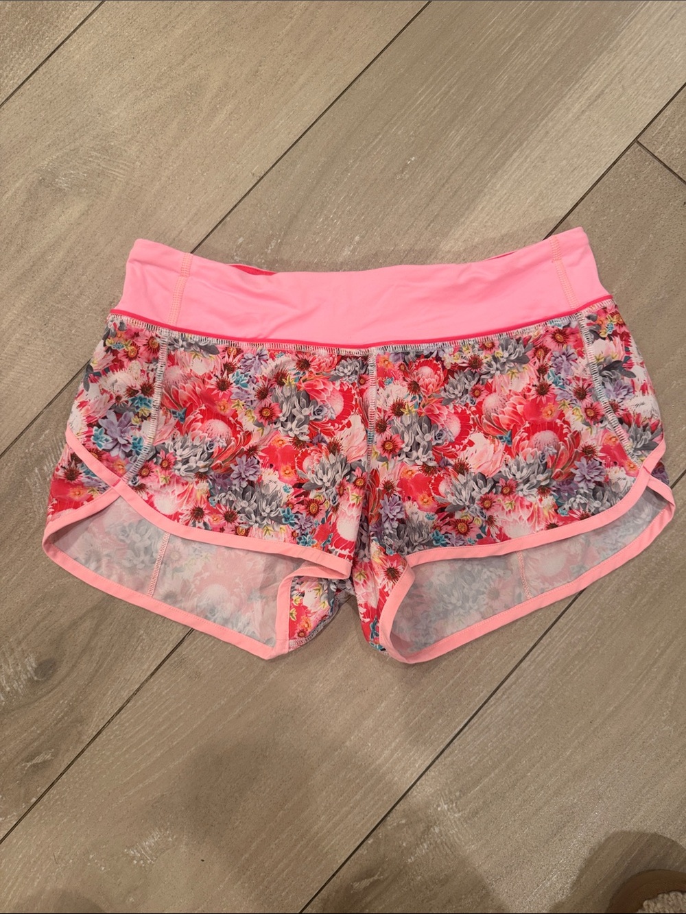lululemon athletica Pink Floral Running Shorts